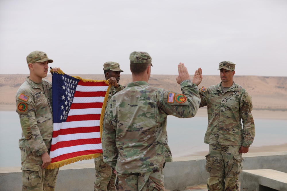 NY National Guard Soldier Re-affirms Oath of Enlistment in Morocco