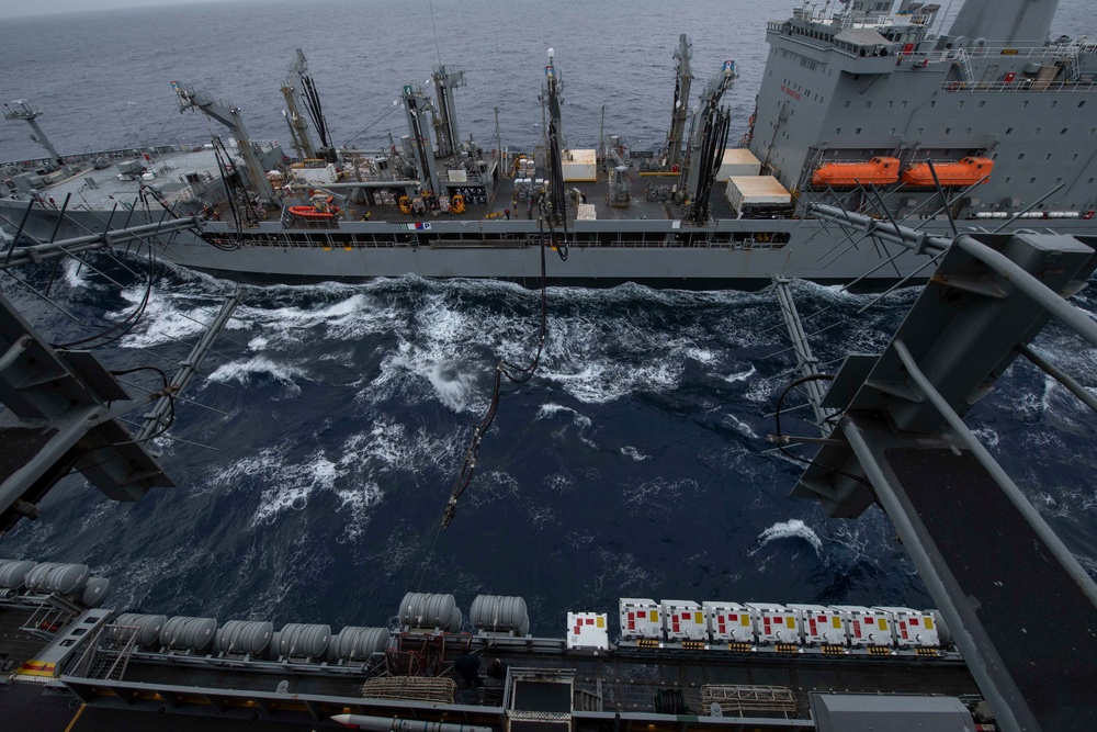 Abraham Lincoln conducts replenishment at sea