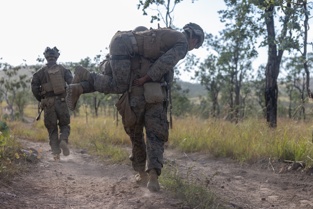 MRF-D 24.3: Marines, Sailors rehearse TCCC during Exercise Southern Jackaroo 24