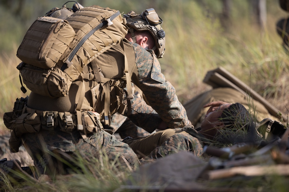 MRF-D 24.3: Marines, Sailors rehearse TCCC during Exercise Southern Jackaroo 24