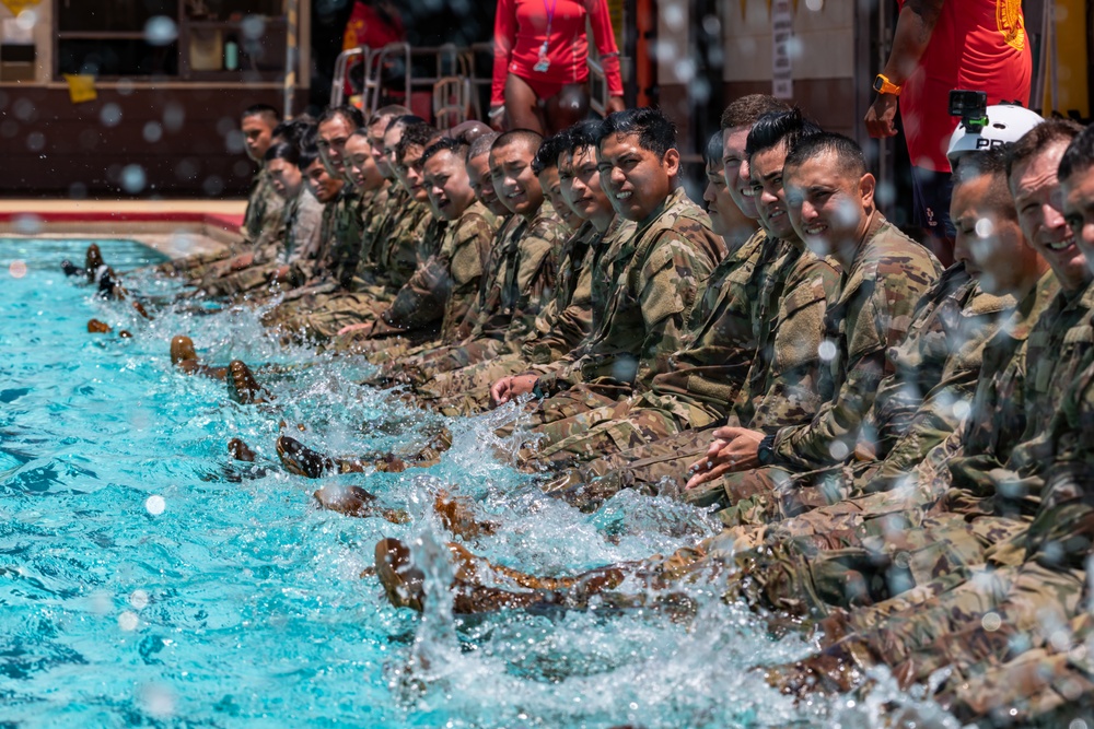 Hawaii Army National Guard MEDEVAC Units Practice Water Survival Training