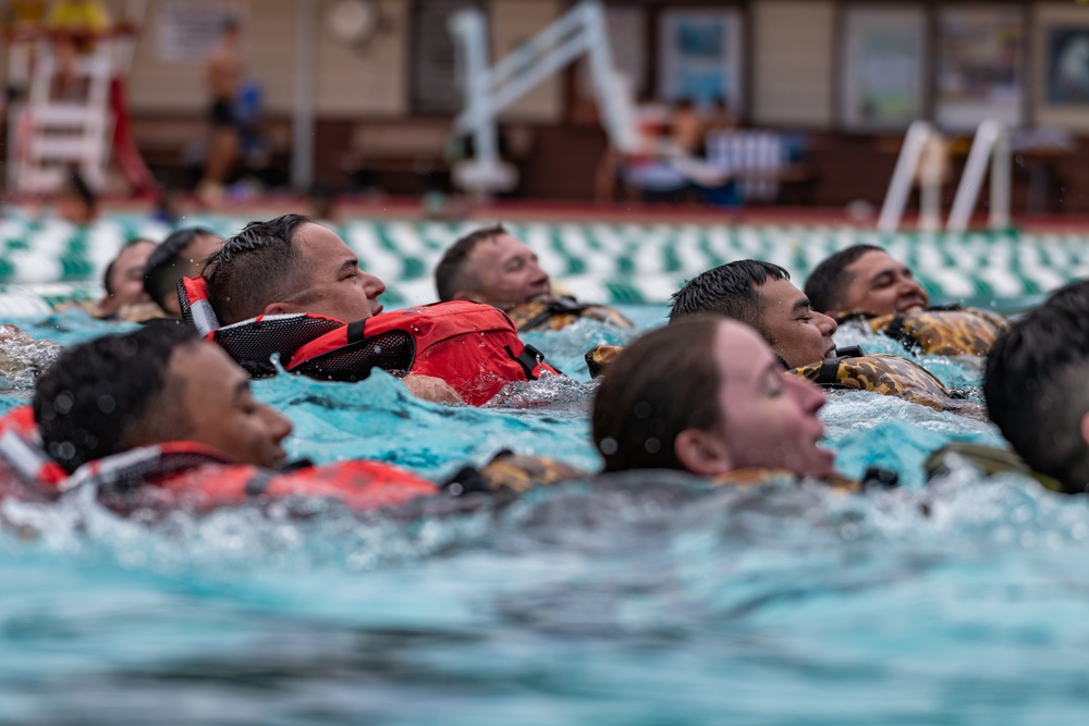 Hawaii Army National Guard MEDEVAC Units Practice Water Survival Training