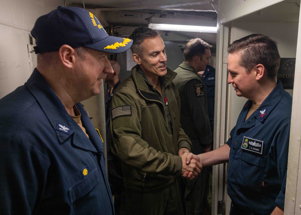 Carrier Strike Group 5 commander visits USS Robert Smalls