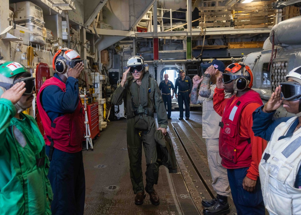 Carrier Strike Group 5 commander visits USS Robert Smalls