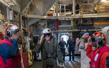 Carrier Strike Group 5 commander visits USS Robert Smalls