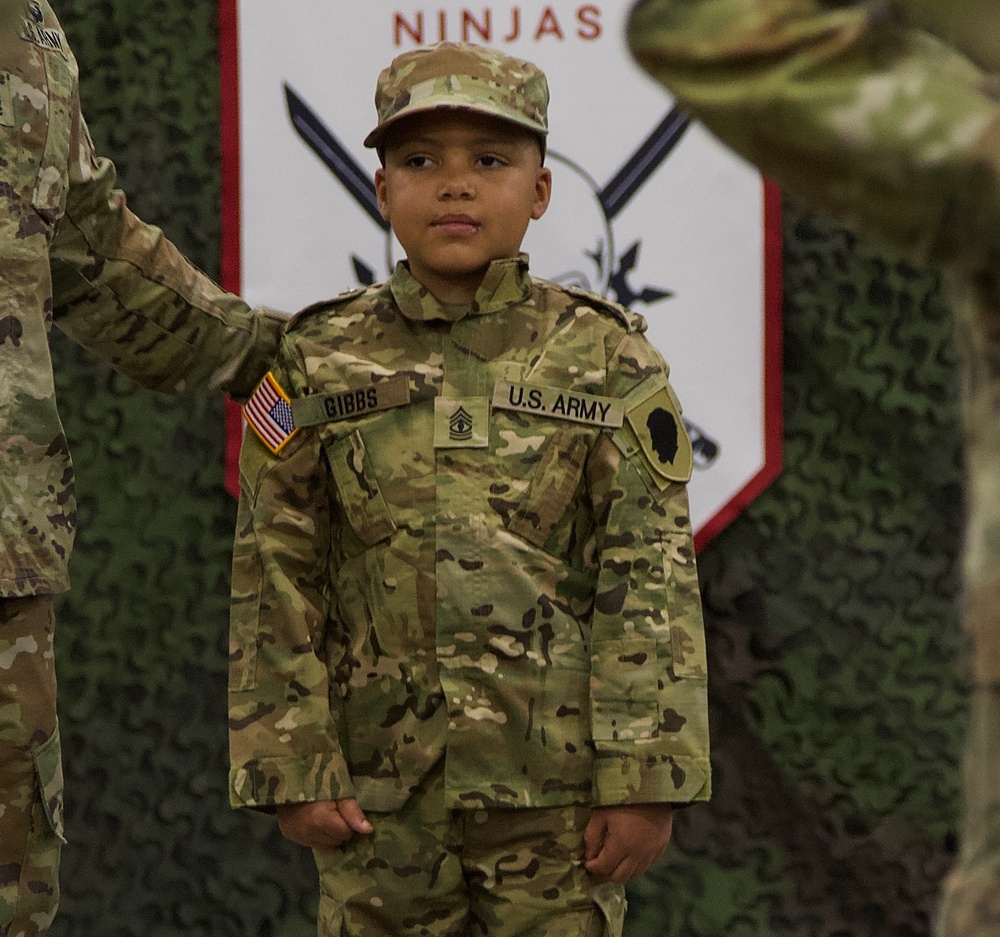 Seven-Year-Old Made Honorary First Sergeant in Illinois Army National Guard for Courage Against Cancer