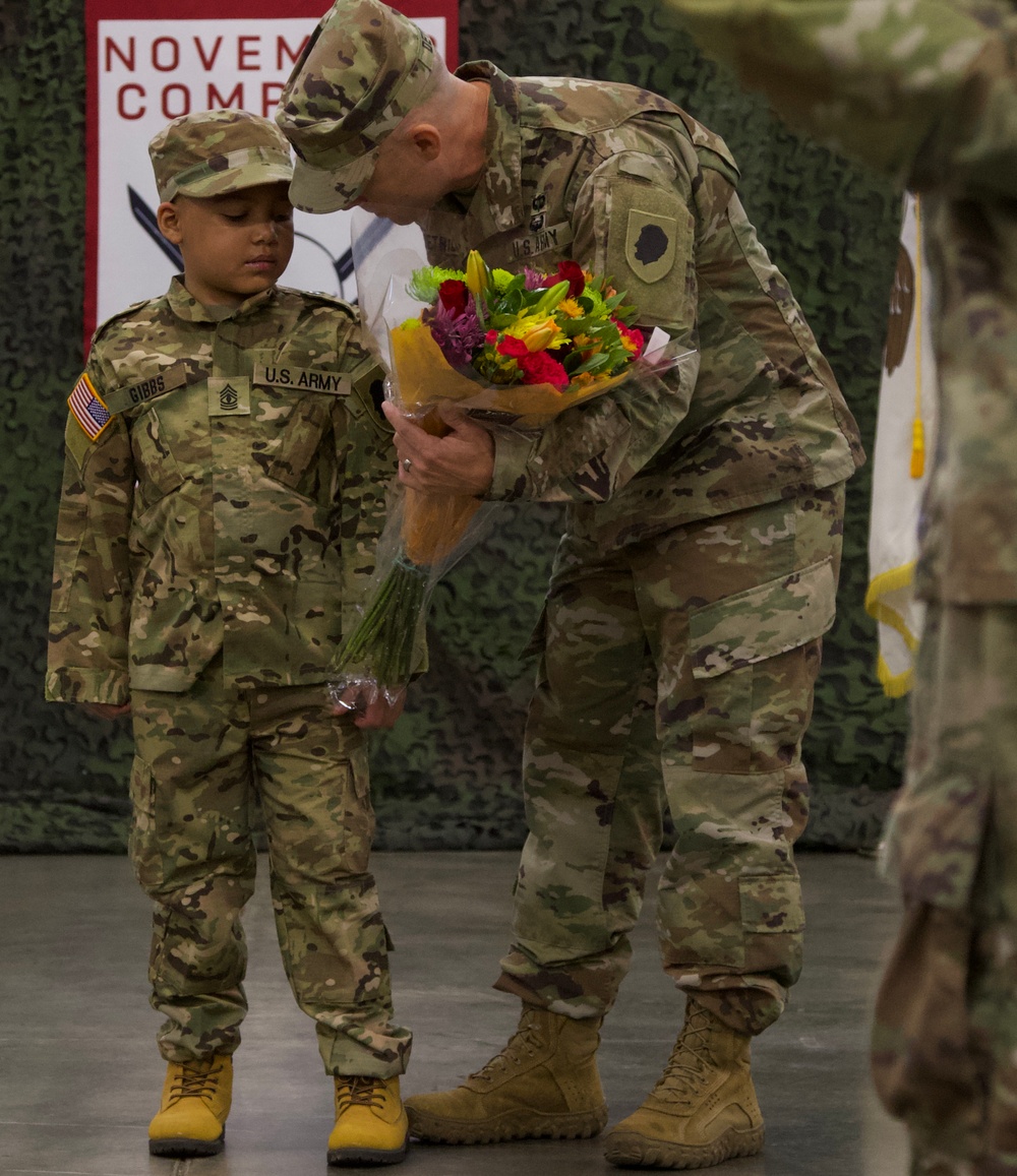 Seven-Year-Old Made Honorary First Sergeant in Illinois Army National Guard for Courage Against Cancer