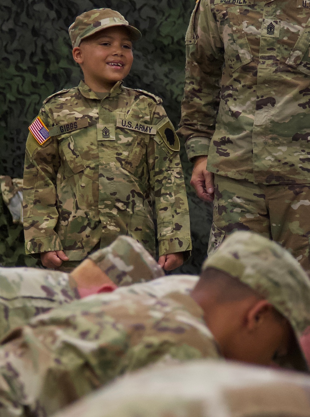 Seven-Year-Old Made Honorary First Sergeant in Illinois Army National Guard for Courage Against Cancer