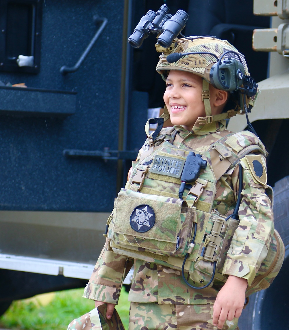 Seven-Year-Old Made Honorary First Sergeant in Illinois Army National Guard for Courage Against Cancer