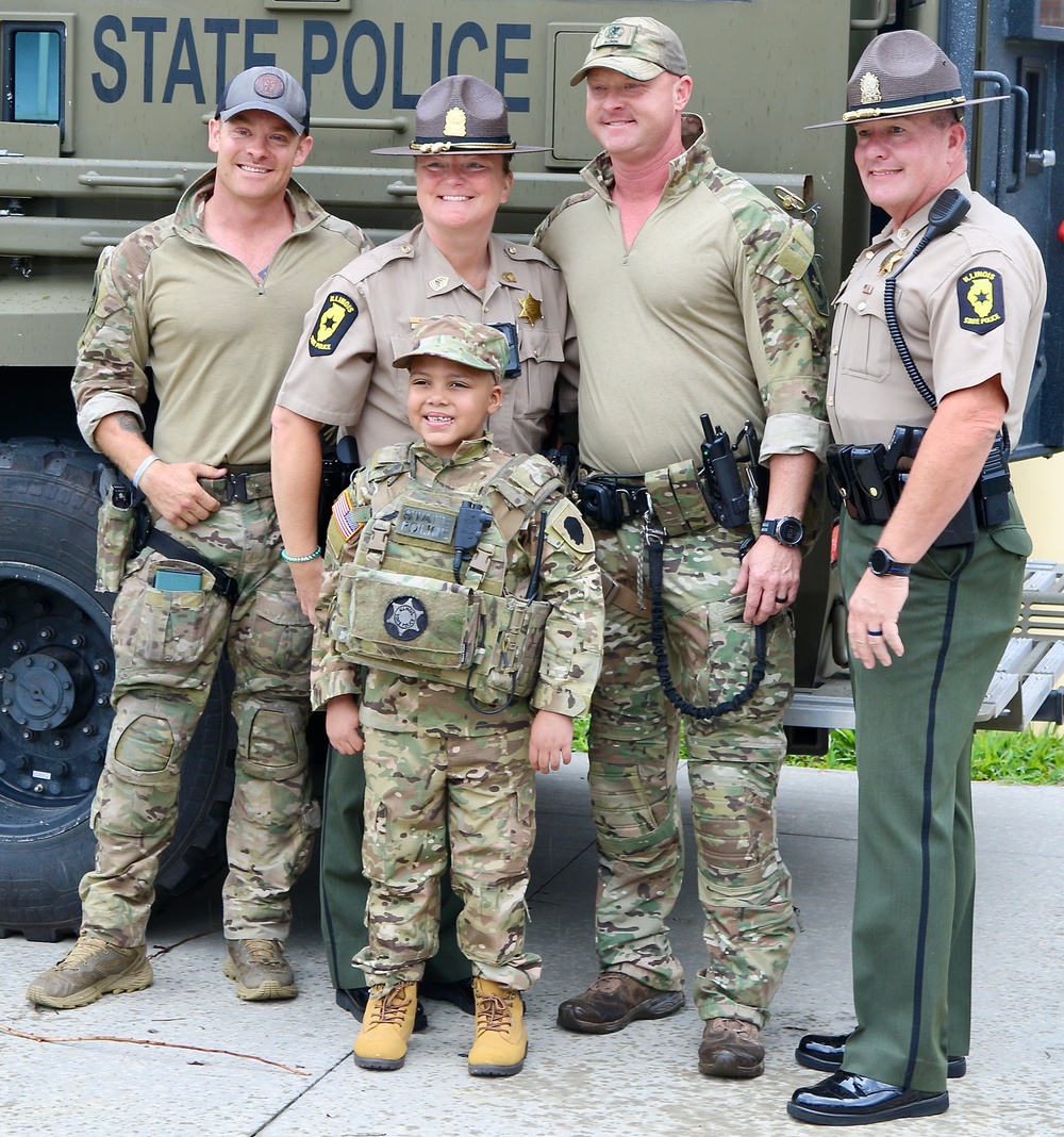 Seven-Year-Old Made Honorary First Sergeant in Illinois Army National Guard for Courage Against Cancer