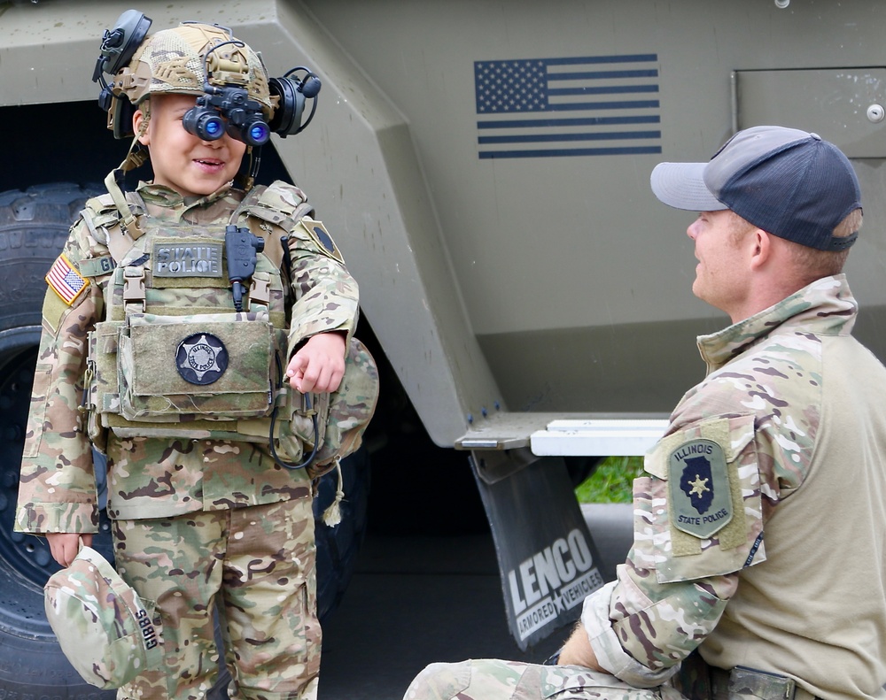 Seven-Year-Old Made Honorary First Sergeant in Illinois Army National Guard for Courage Against Cancer