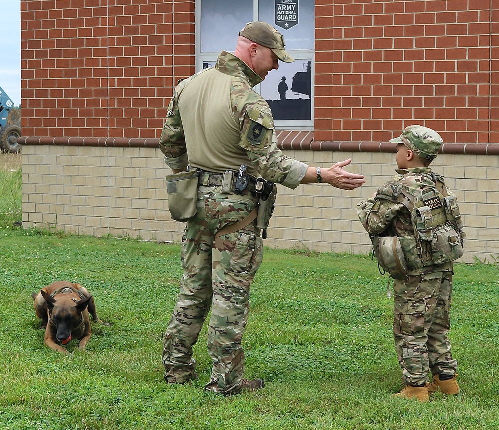 Seven-Year-Old Made Honorary First Sergeant in Illinois Army National Guard for Courage Against Cancer