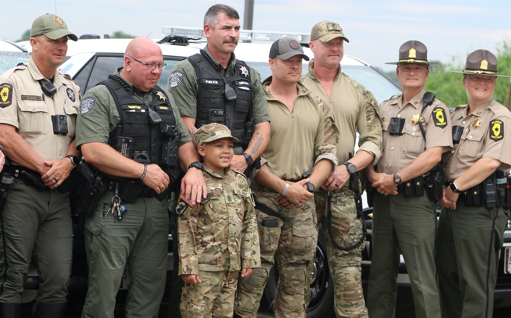 Seven-Year-Old Made Honorary First Sergeant in Illinois Army National Guard for Courage Against Cancer