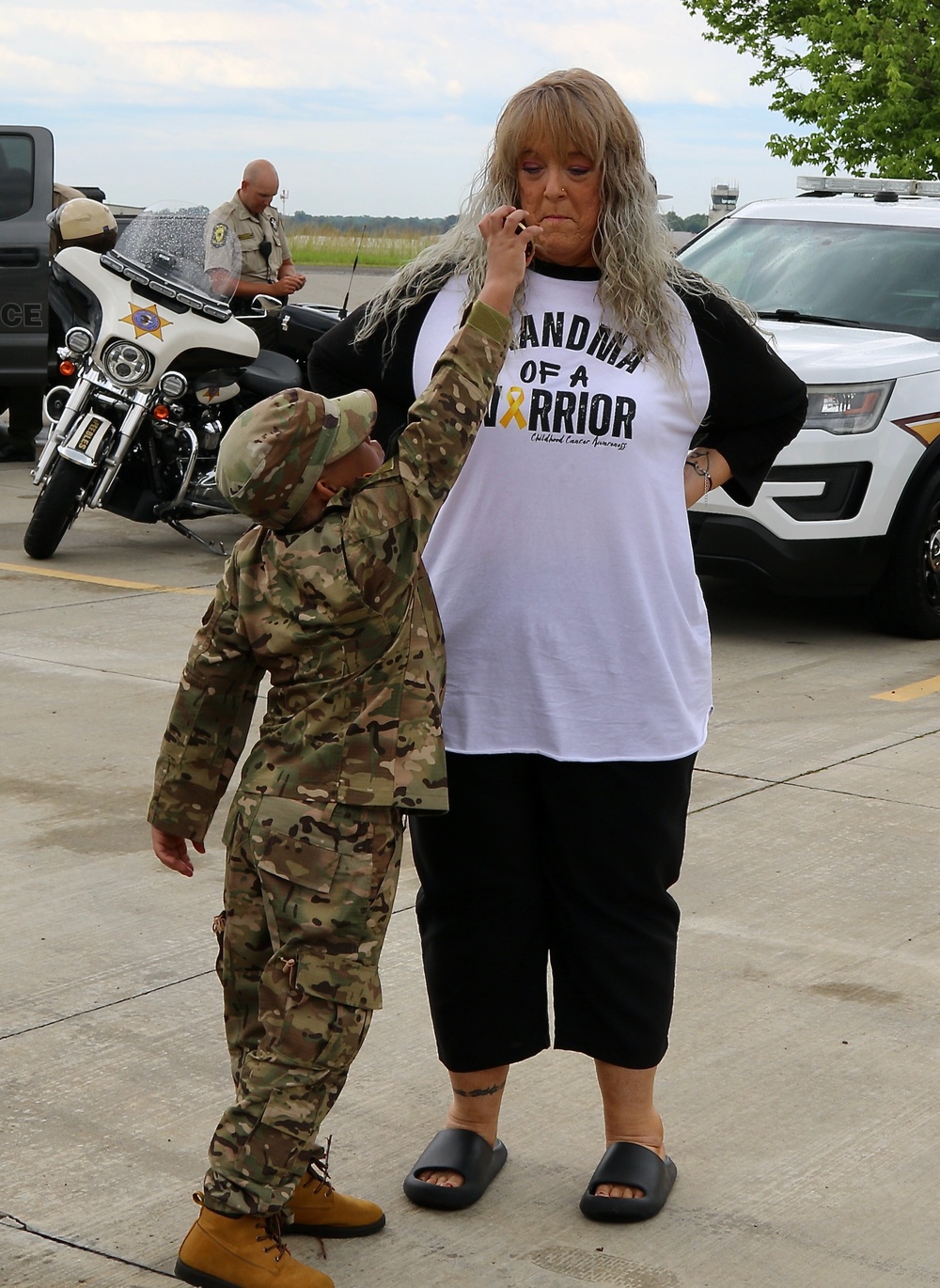 Seven-Year-Old Made Honorary First Sergeant in Illinois Army National Guard for Courage Against Cancer