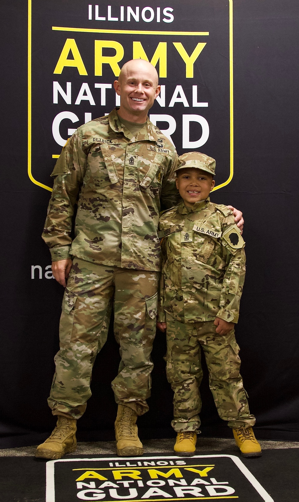 Seven-Year-Old Made Honorary First Sergeant in Illinois Army National Guard for Courage Against Cancer