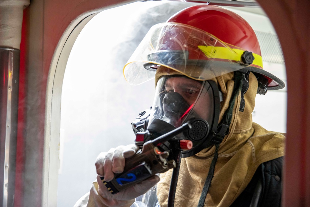 USS Ralph Johnson Conducts General Quarters Drill
