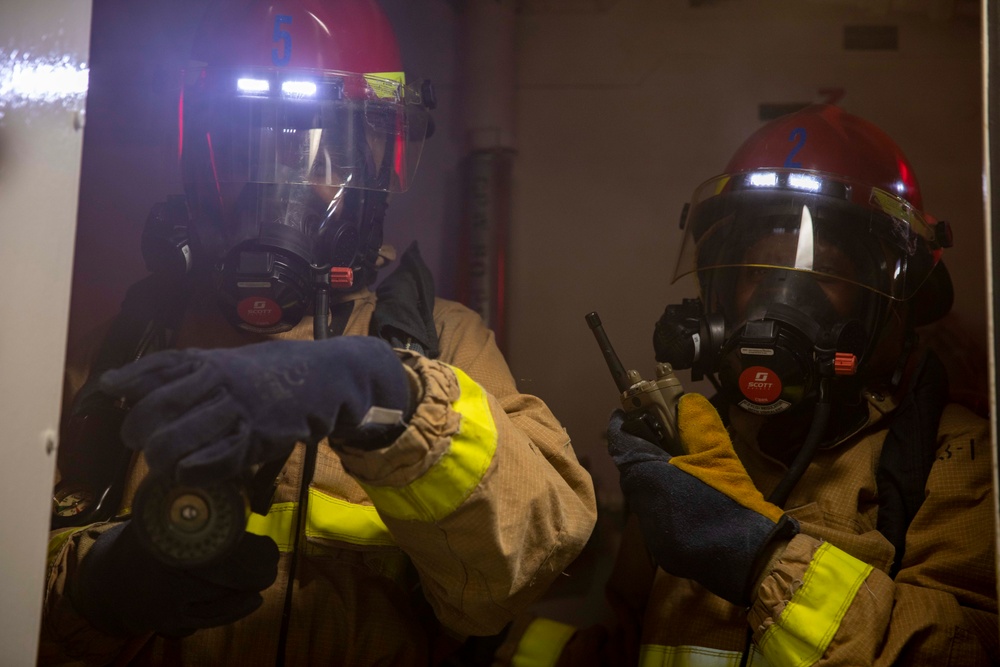 USS Ralph Johnson Conducts General Quarters Drill