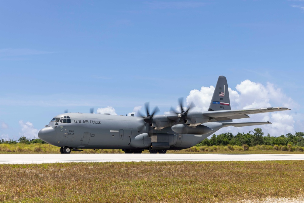 C-17, C-130 operate out of Northwest Field during Valiant Shield 24