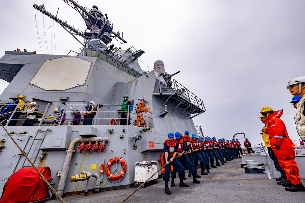 USS Higgins (DDG 76) Conducts a RAS with USNS Rappahannock in support of  Valiant Shield 24