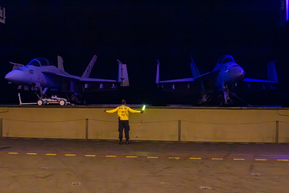Sailors conduct routine operations aboard Abraham Lincoln
