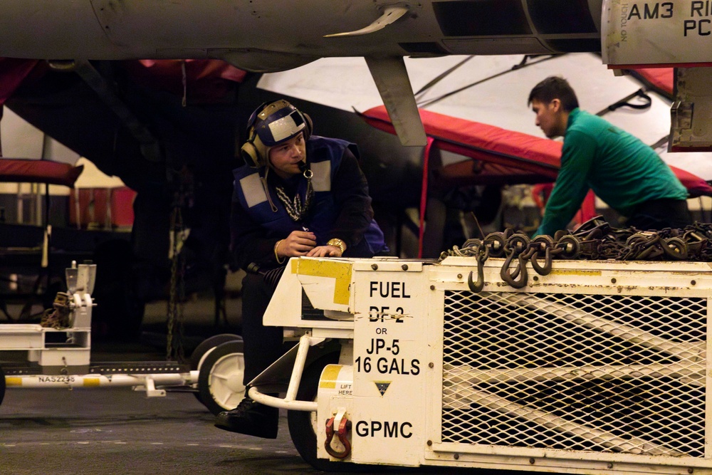 Sailors conduct routine operations aboard Abraham Lincoln