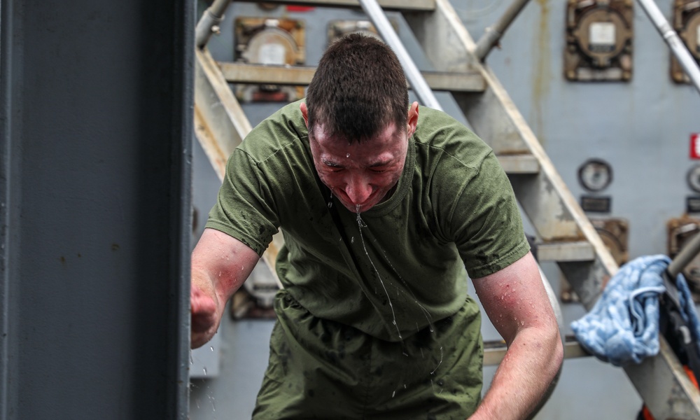 24th MEU (SOC) Non-lethal Weapons Course Aboard USS Oak Hill (LSD 51)