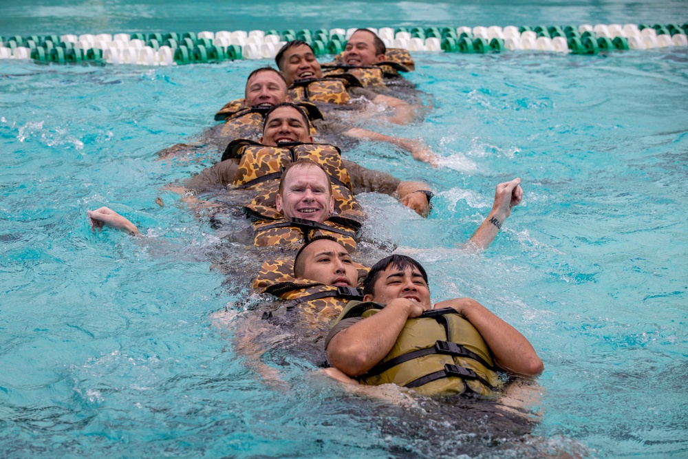 Hawaii Army National Guard MEDEVAC Units Practice Water Survival Training