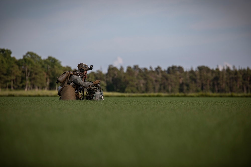 4th Recon Marines conduct free-fall operations in Sweden in support of BALTOPS 24