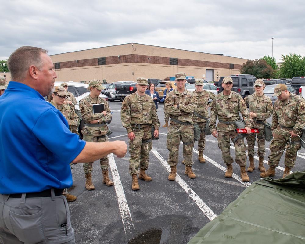 Airmen demonstrate expeditionary kitchen setup during Exercise Iron Keystone 24