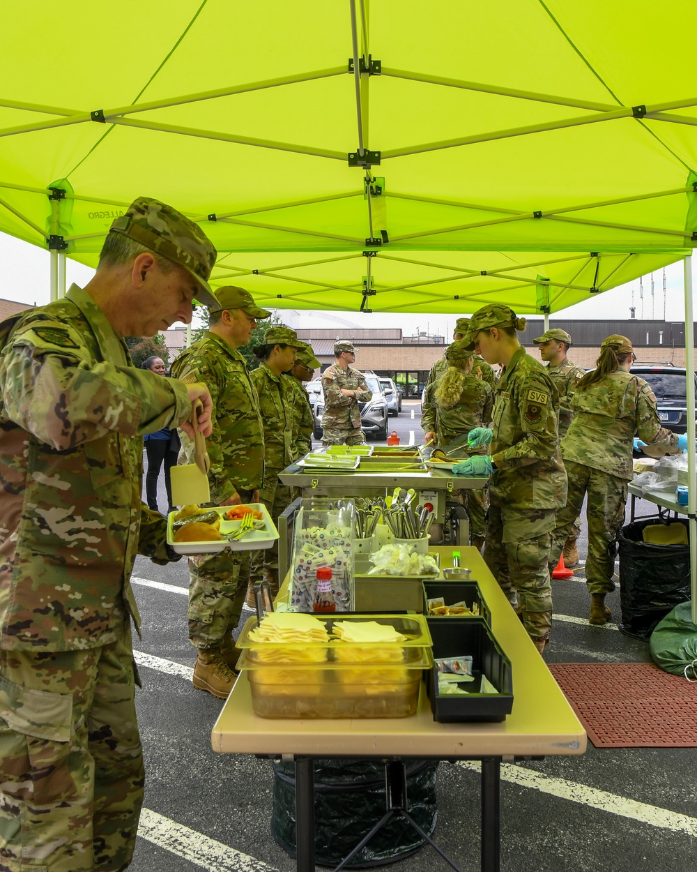 Airmen demonstrate expeditionary kitchen setup during Exercise Iron Keystone 24