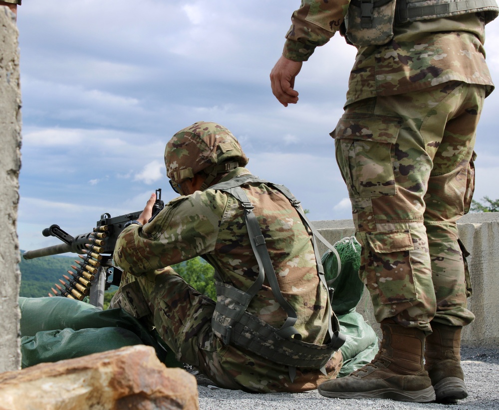 876th Brigade Engineer Battalion Soldier Conduct Weapons Training