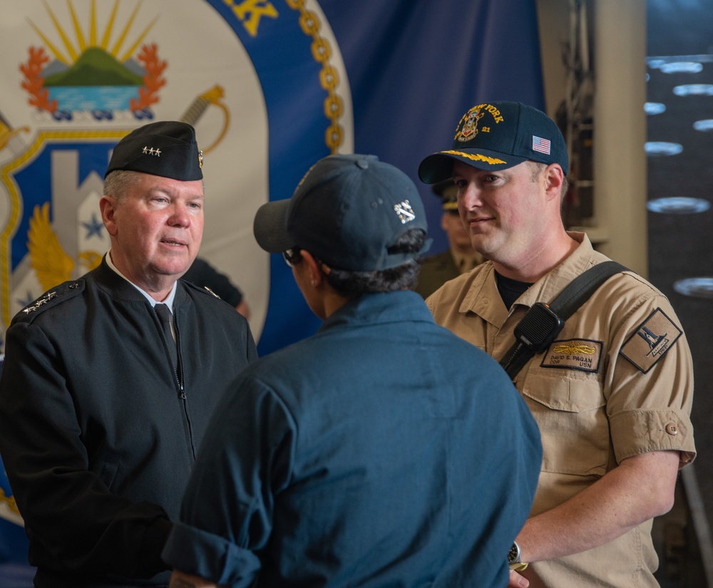 Admiral Ishee Visits USS New York