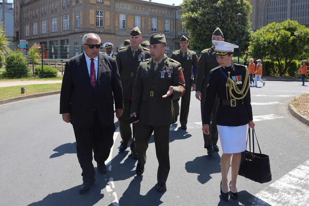 Secretary of the Navy, WSP ARG-24th MEU (SOC) Attend D-Day 80 Ceremony