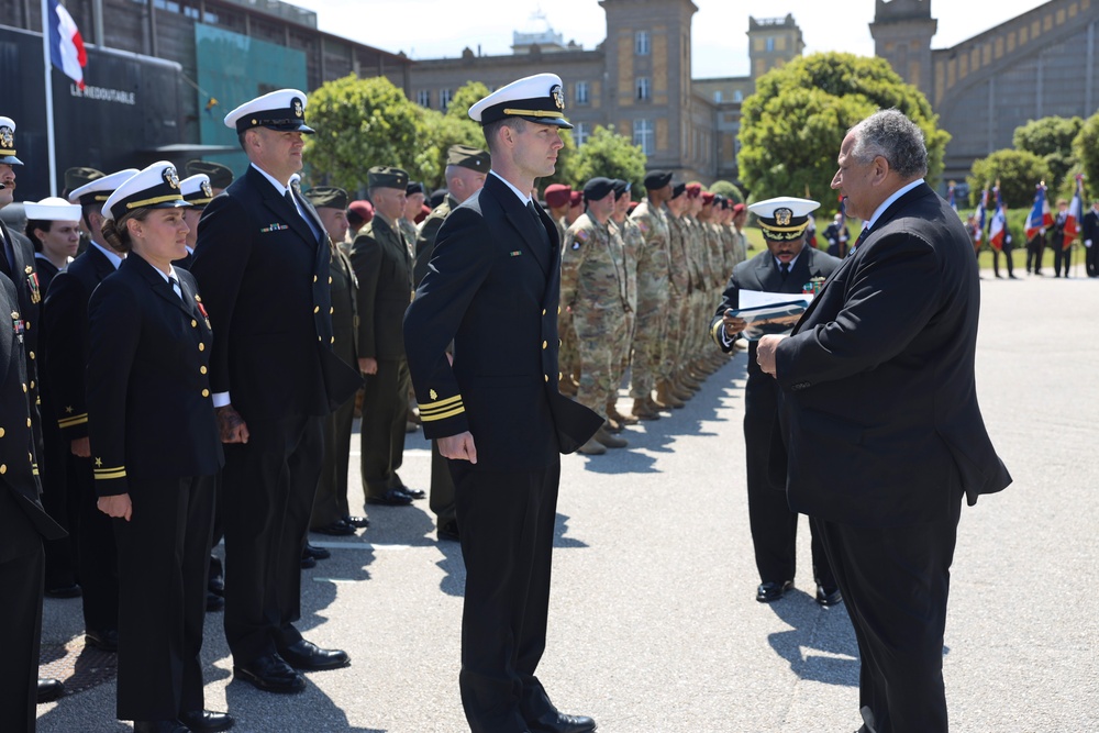 Secretary of the Navy, WSP ARG-24th MEU (SOC) Attend D-Day 80 Ceremony