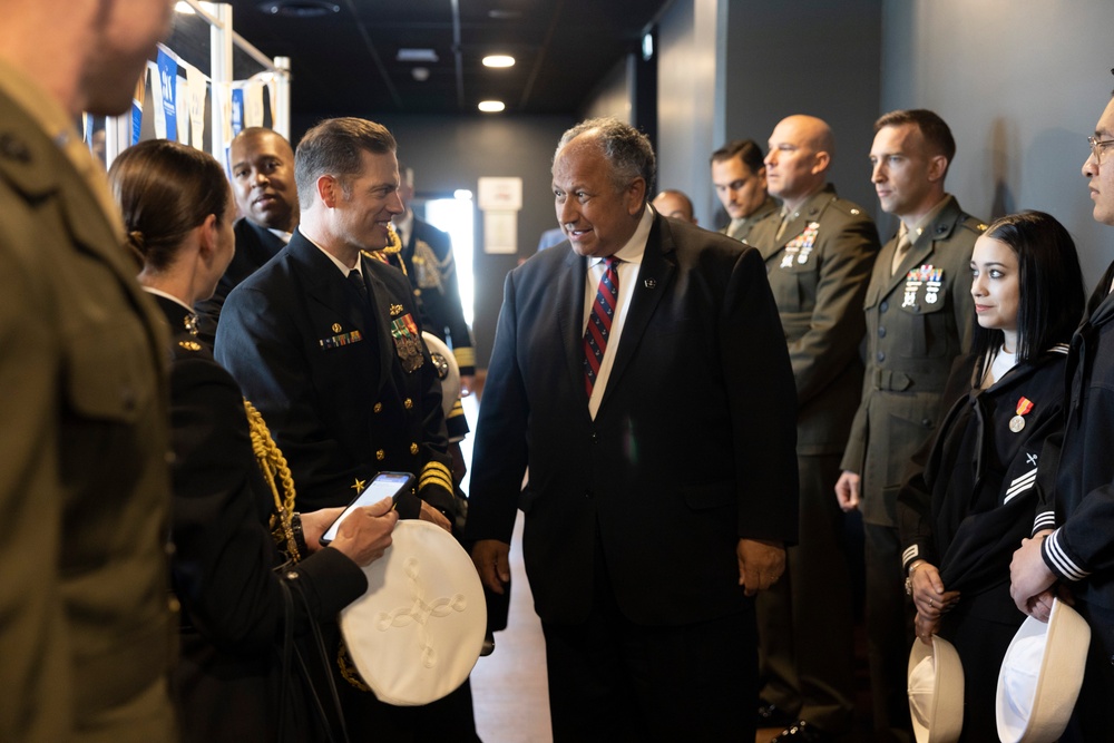 Secretary of the Navy, WSP ARG-24th MEU (SOC) Attend D-Day 80 Ceremony