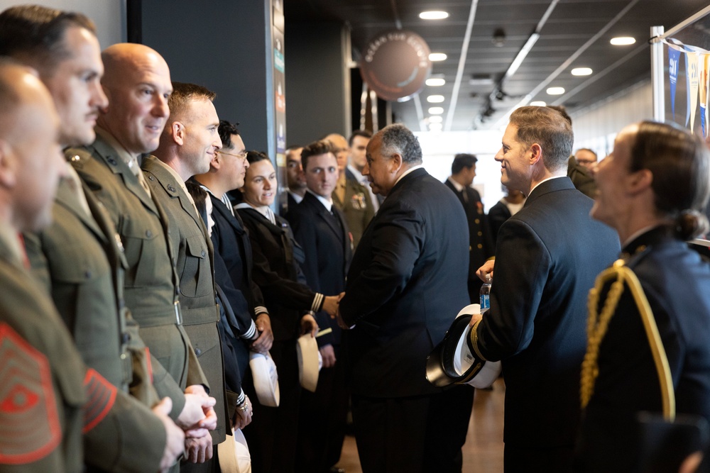 Secretary of the Navy, WSP ARG-24th MEU (SOC) Attend D-Day 80 Ceremony