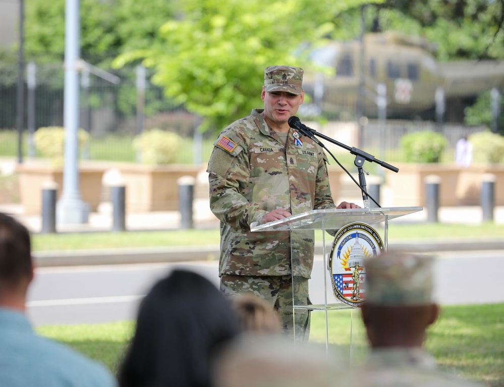 District of Columbia National Guard holds retirement ceremony for Command Sgt. Maj. Jose Cavada