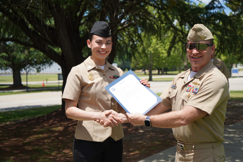 NWS Yorktown promotion ceremony at Missile Park