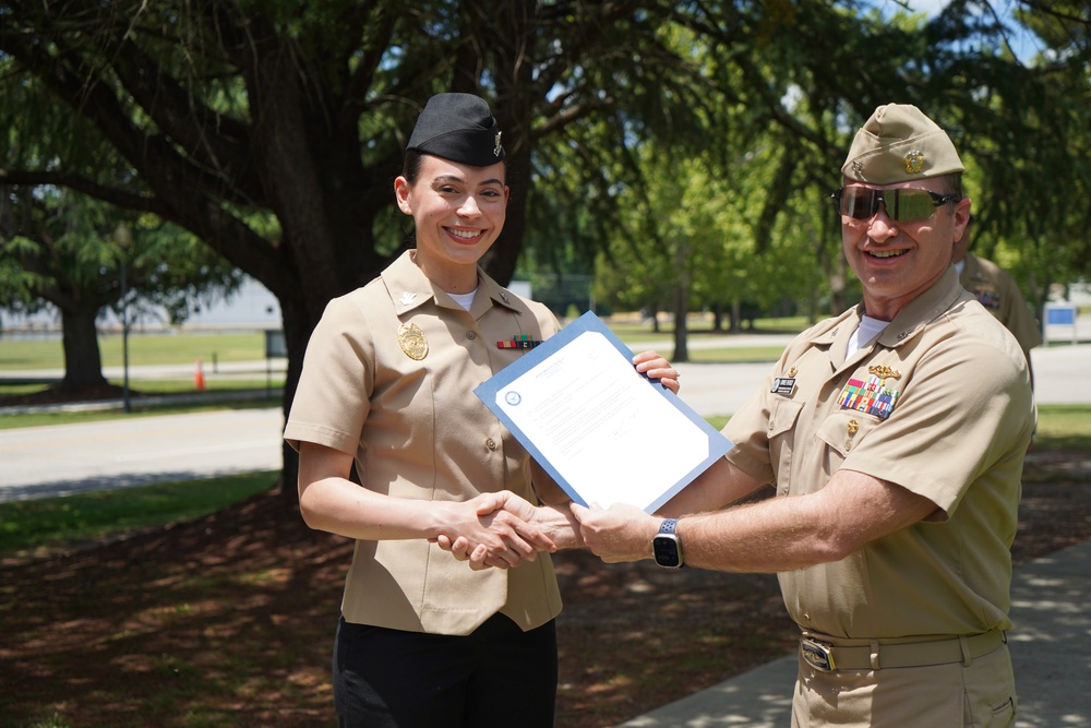 NWS Yorktown promotion ceremony at Missile Park
