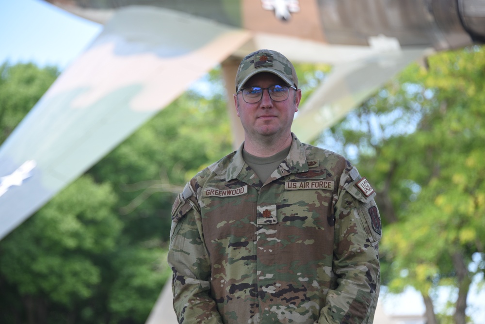 Maj. Patrick Greenwood poses for photo