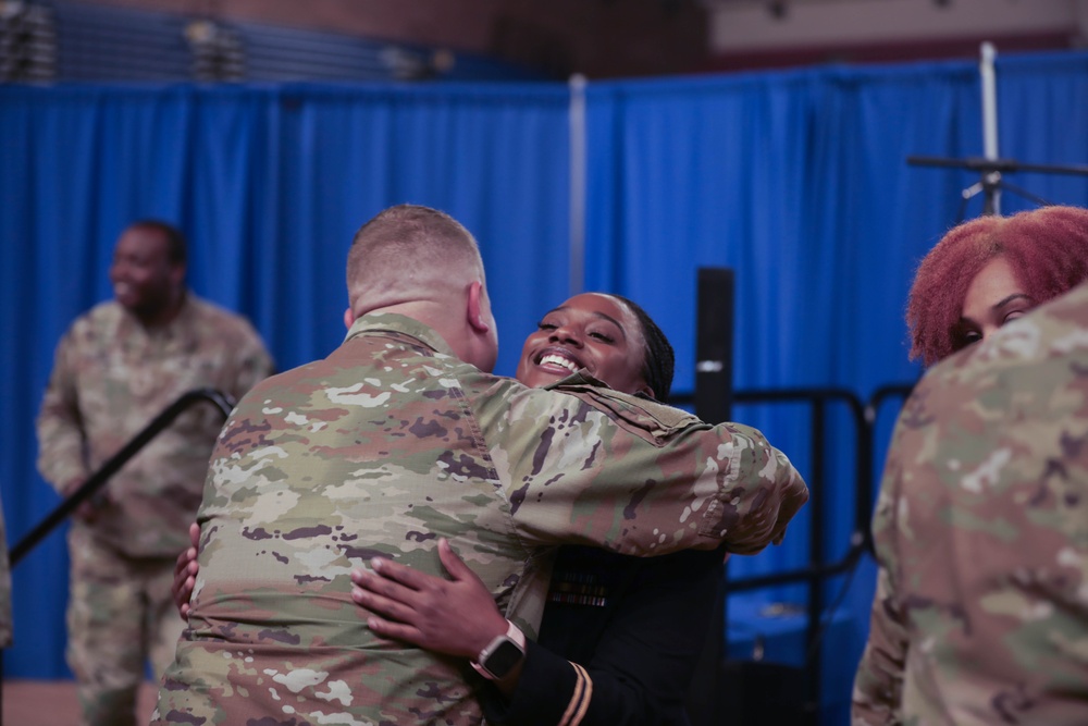 District of Columbia DC Army National Guard Recruiting and Retention hold Promotion for Warrant Officer Imani Holmes