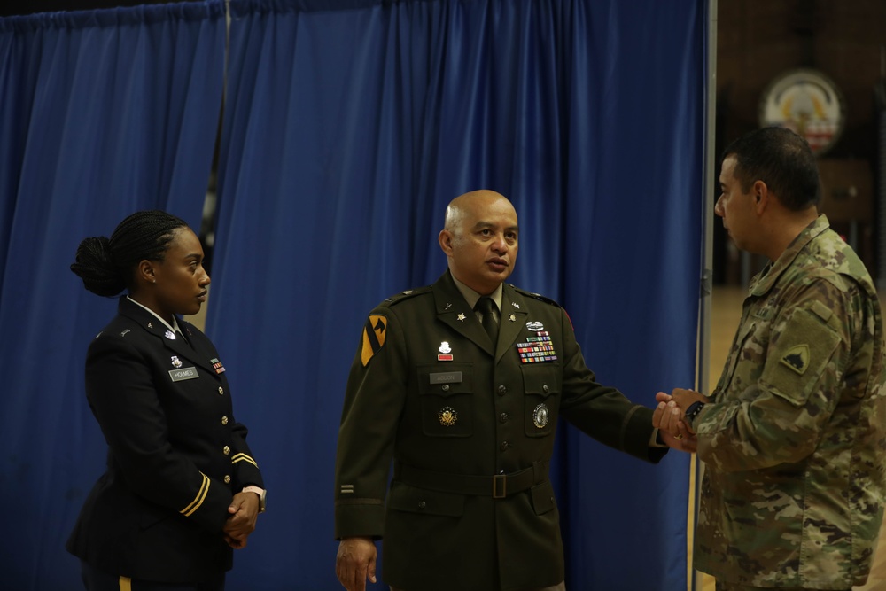 District of Columbia DC Army National Guard Recruiting and Retention hold Promotion for Warrant Officer Imani Holmes