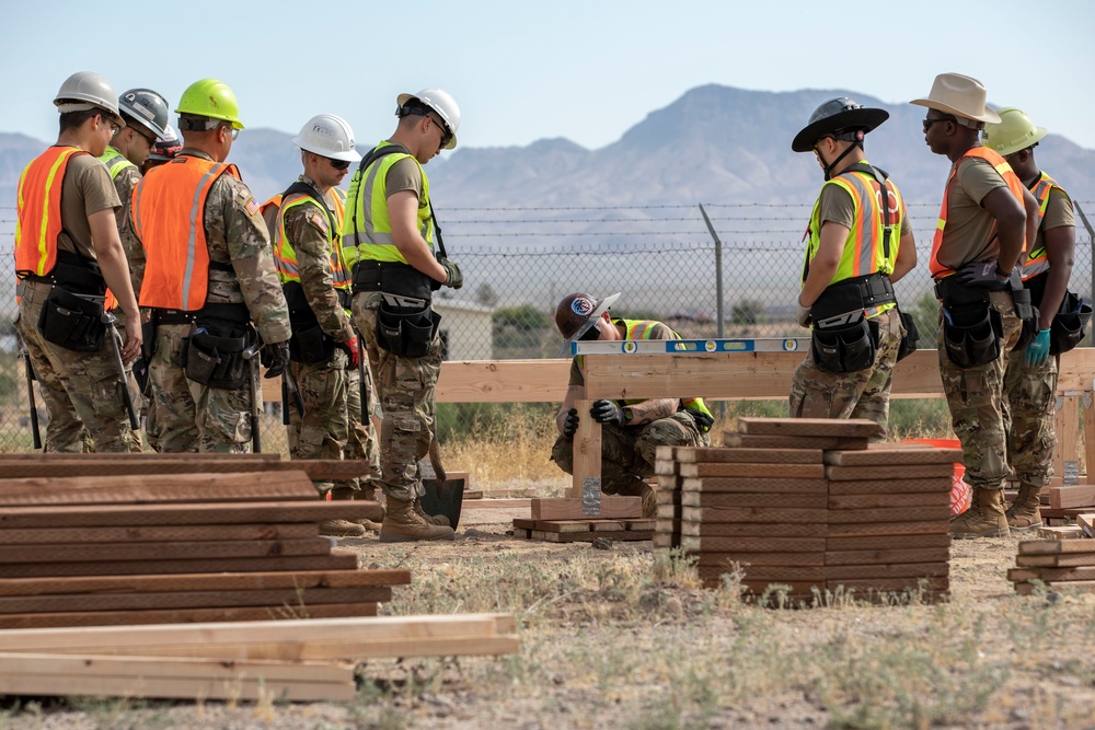 Third Platoon, 258th Engineer Company Construct a Barracks Hut at Safford Armory