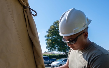 624th CES Builds Tents to Maintain Skills