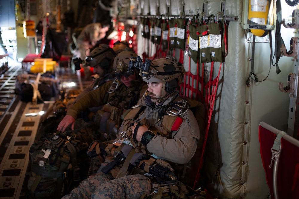 4th Reconnaissance Battalion conduct military freefalls during BALTOPS 24