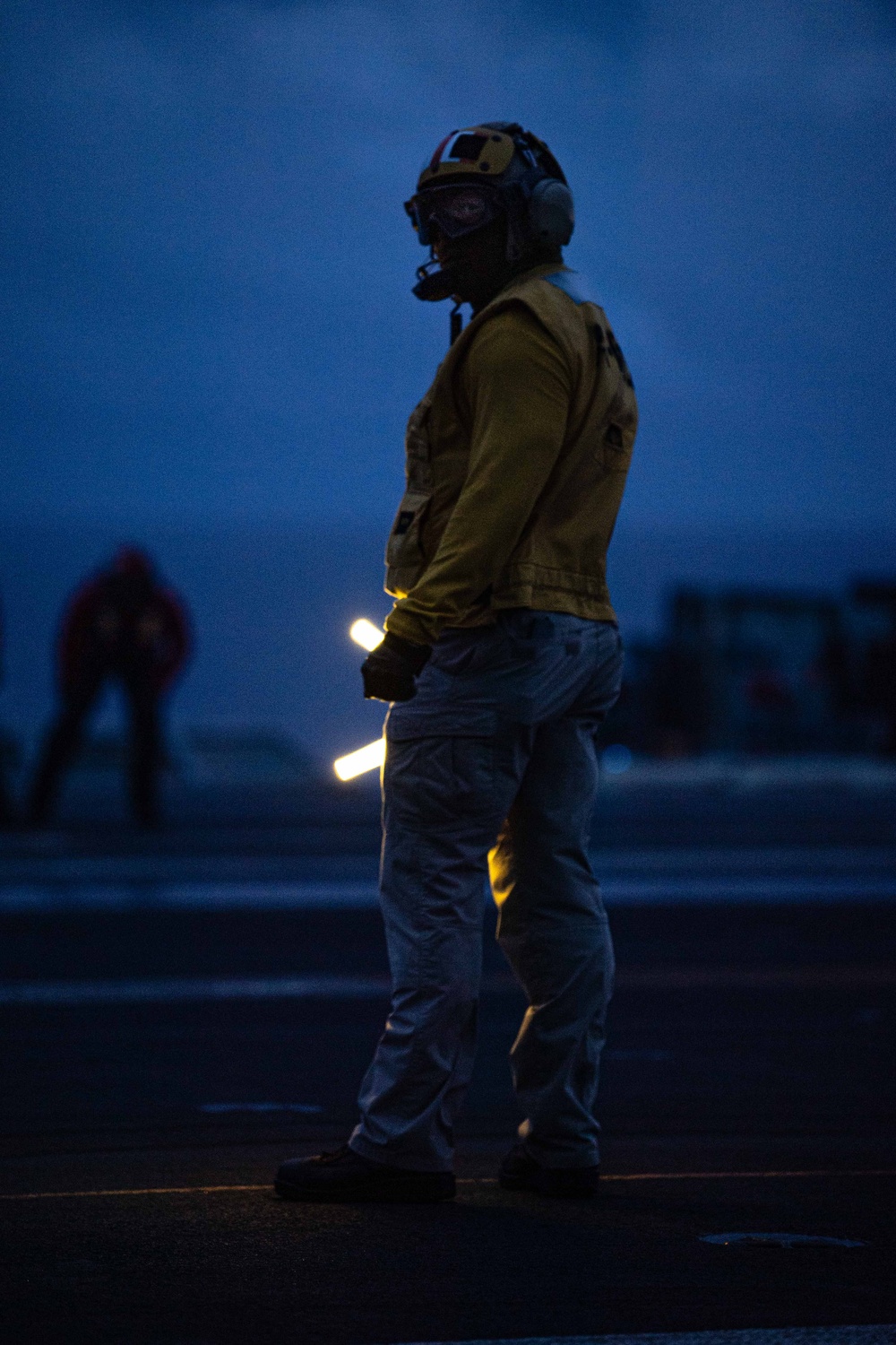 USS Ronald Reagan (CVN 76) conducts night flight operations in support of Valiant Shield 2024