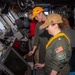 USS Ronald Reagan (CVN 76) Sailors stand watch in the pilot house