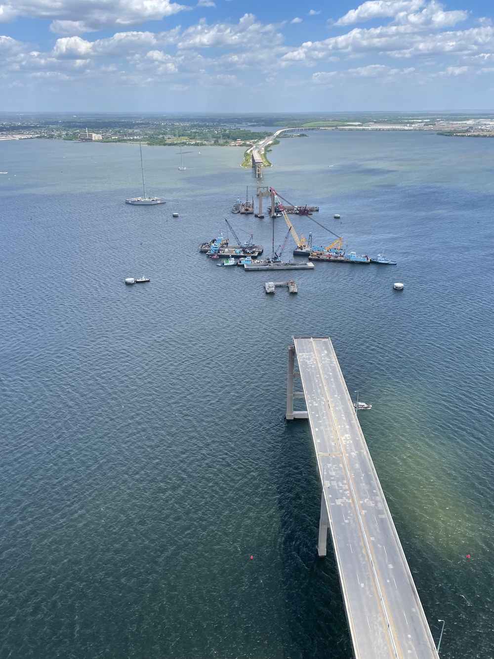 New aerial footage reveals progress of Baltimore bridge wreckage removal