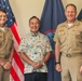 Rear Adm. Greg Huffman Introduces Rear Adm. Brent DeVore to Congressman Moylan in Guam