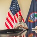 Rear Adm. Greg Huffman Introduces Rear Adm. Brent DeVore to Congressman Moylan in Guam